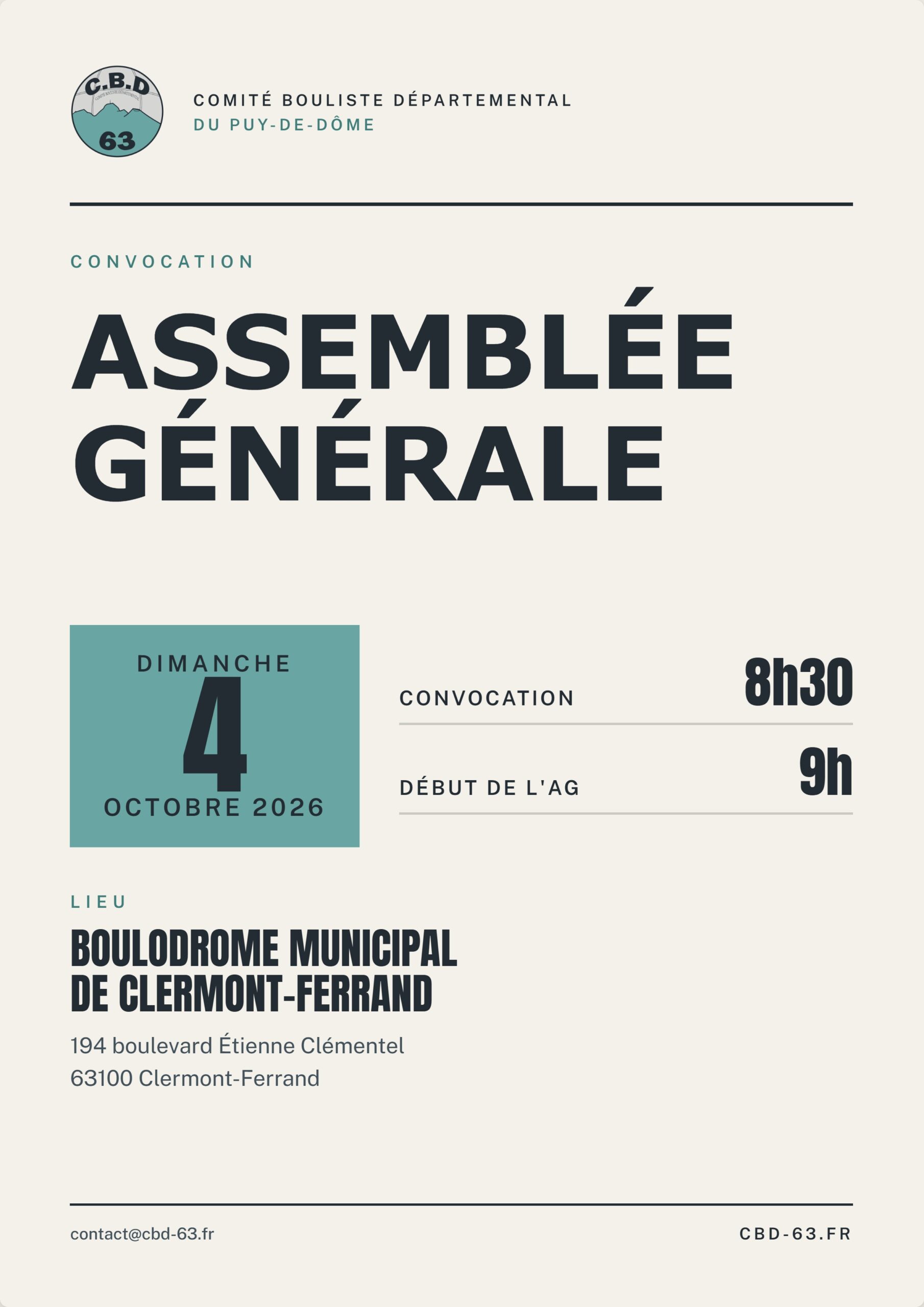 Affiche assamblée générale 4 oct