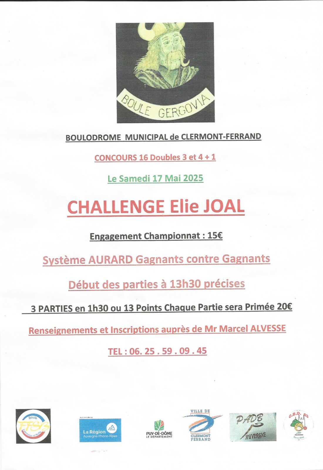 affiche concours 16 double gergovia 17 mai 2025