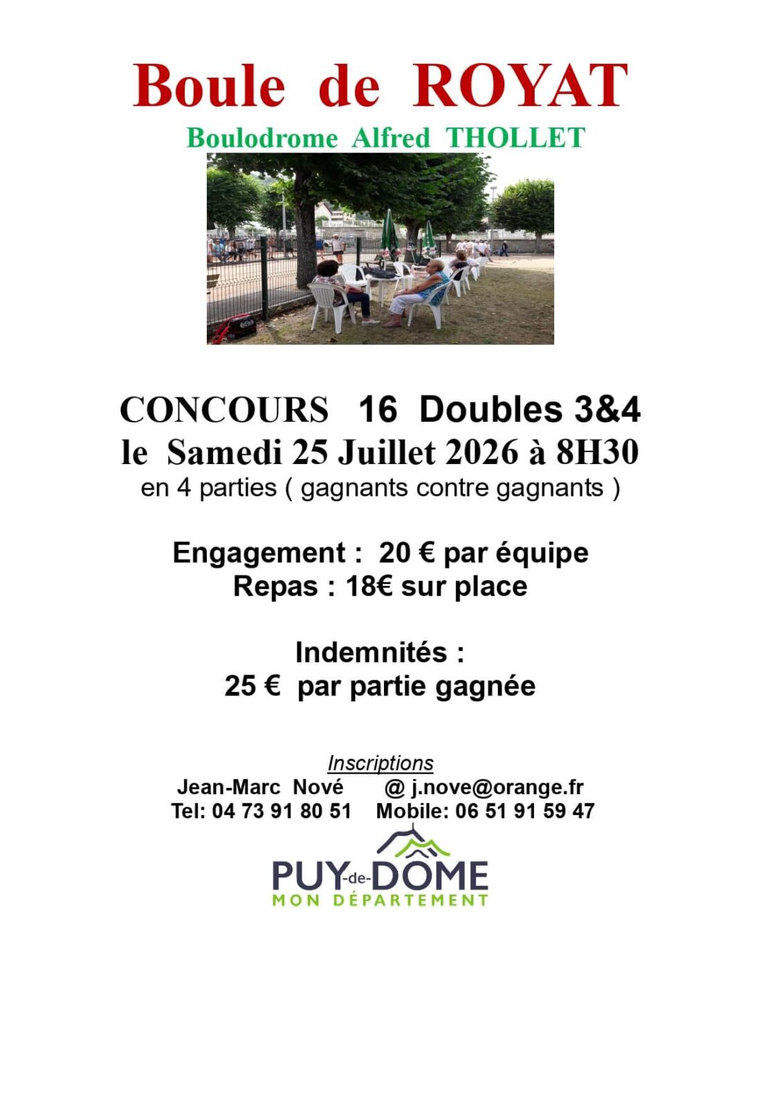 affiche concours Royat
