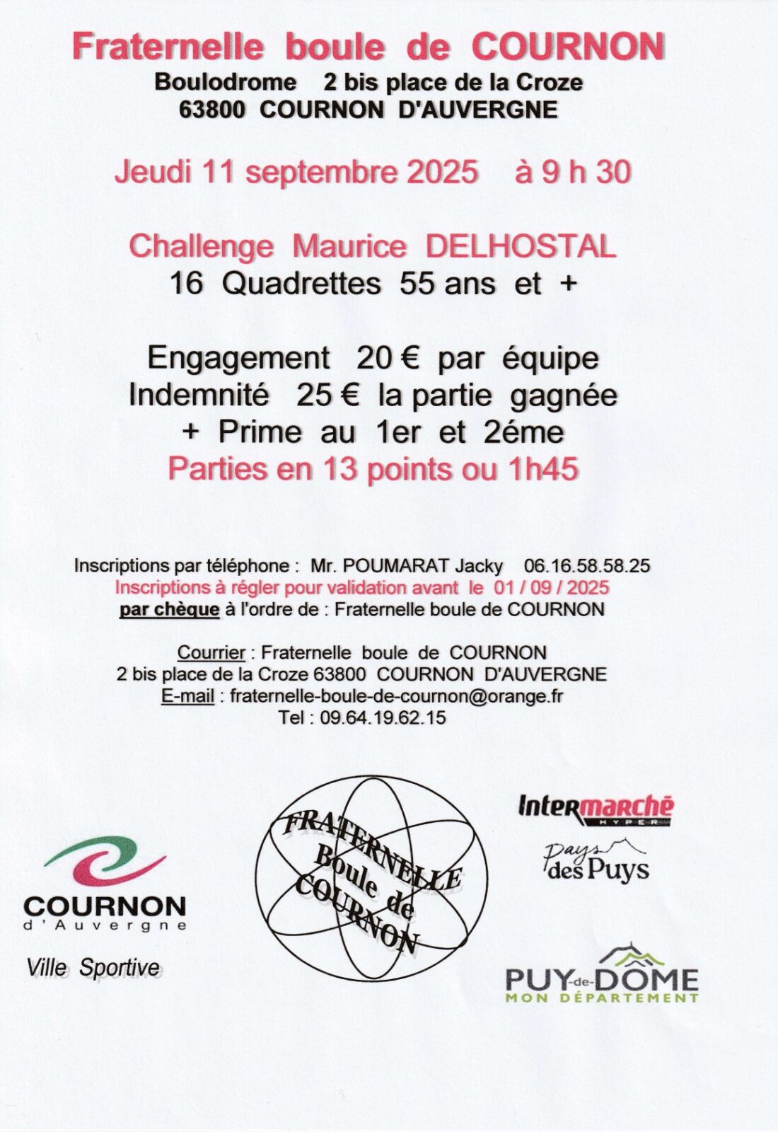 affiche concours 16Q cournon 11 sept