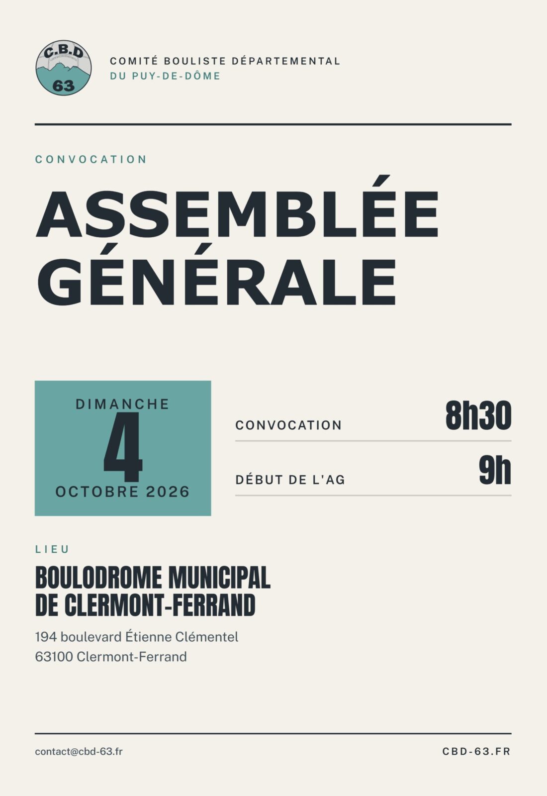 Affiche assamblée générale 4 oct