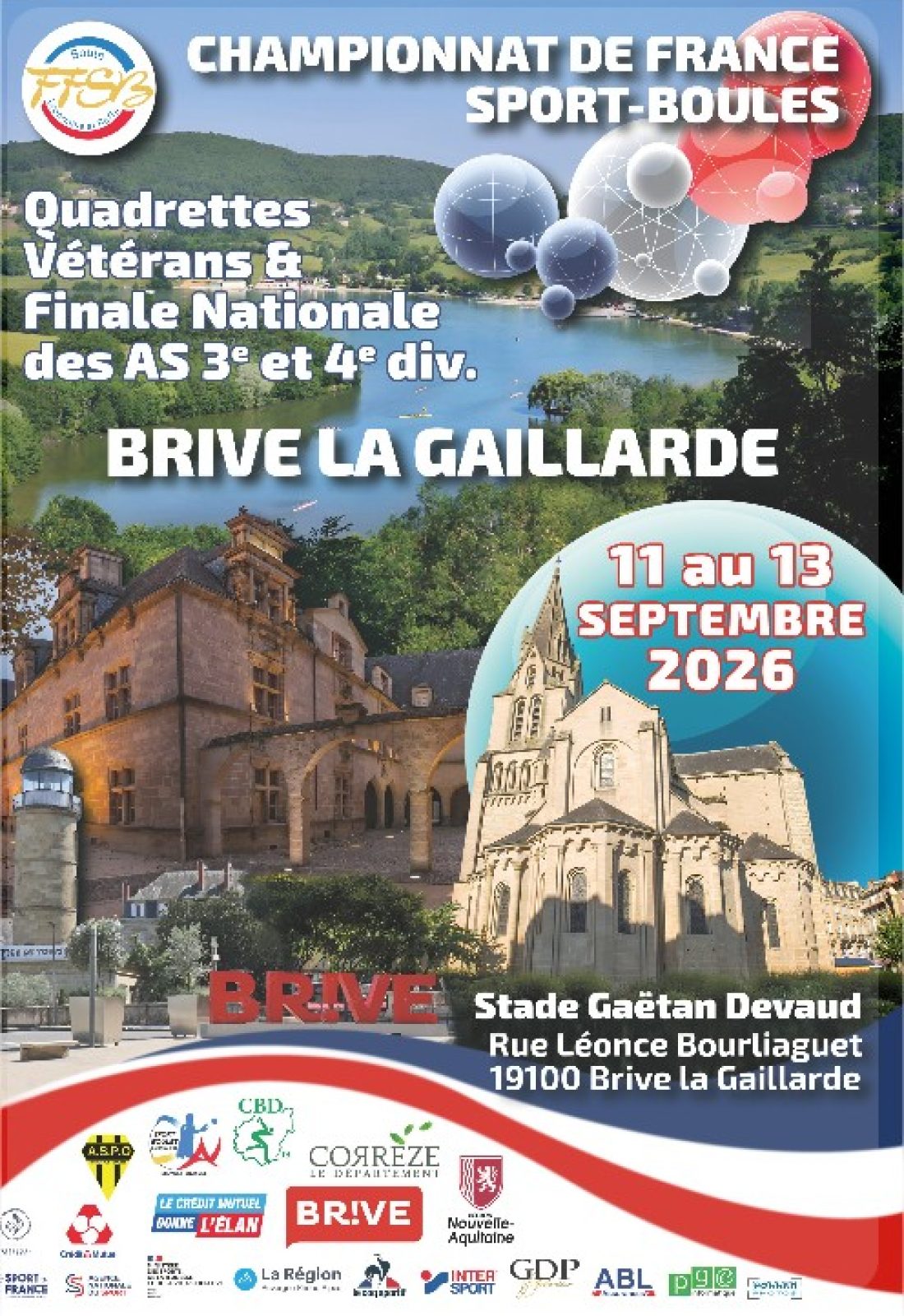 affiche championnat de france quadrette vétérans