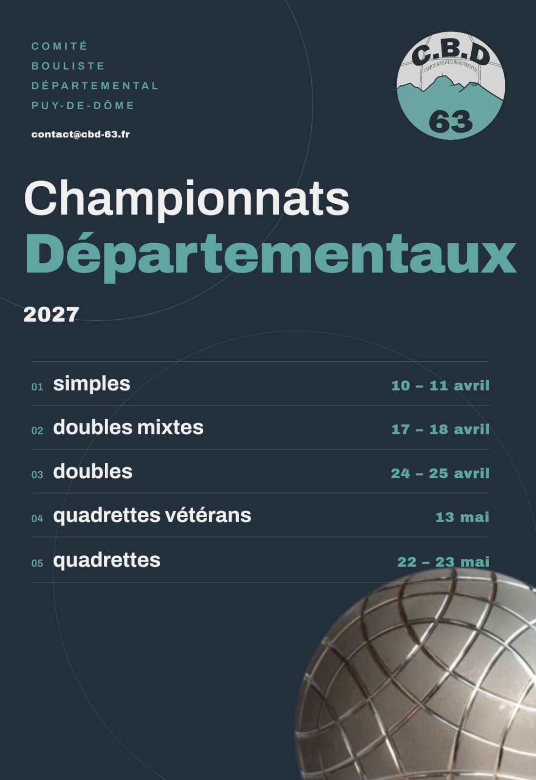 affiche championnats départementaux 2027